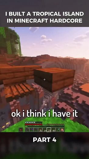 Building a Tropical Island in Minecraft Hardcore
