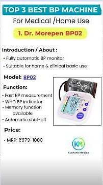 Top 3 Best BP Machines for Home & Medical Use | Accurate Digital BP Monitor Review 2025