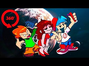 FNF 360° Video VR | Friday Night Funkin in space | 4K