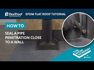 HOW TO SEAL A PIPE PENETRATION CLOSE TO A WALL USING A PIPE BOX POCKET - FLEXIPROOF®