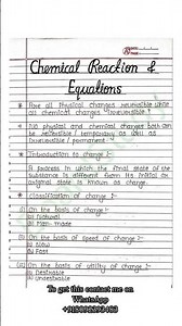 Class 10th Chapter 1 Chemical Reaction and Equation #notes #boardexam #boards #class10 #education