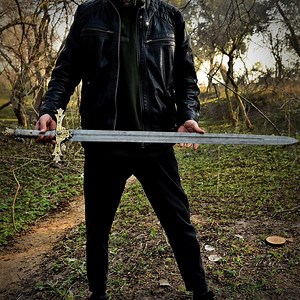 Handmade Damascus Steel Sword With Leather Sheath: Medieval Knight Gift - Etsy