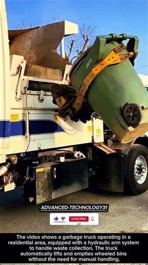 Automatic Garbage Truck – Efficient Waste Collection with Hydraulic System !! #innovation #tool