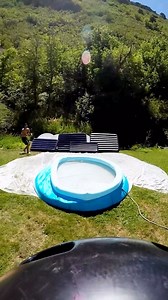 74K views · 990 reactions | Trying to land in a pool from a launch ramp! New vid is live! | Insane Stunts | Facebook