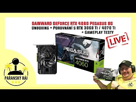 GAINWARD GeForce RTX 4060 Pegasus 8G | Unboxing + Porovnání s RTX 3060 Ti / 4070 Ti | CZ 4K60