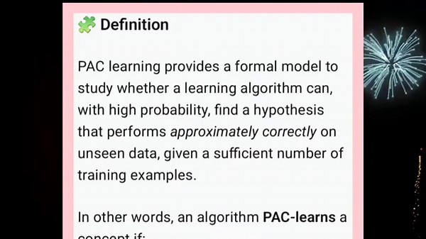 AL3451 UNIT 1 Probably approximately correct learning