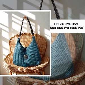 Knit Hobo Bag Pattern: Bulky Yarn, Textured Stitch (PDF Download) - Beginner - Etsy