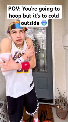 POV You’re Going to Hoop But It’s too Cold Outside🥶 #basketball #funny #viral