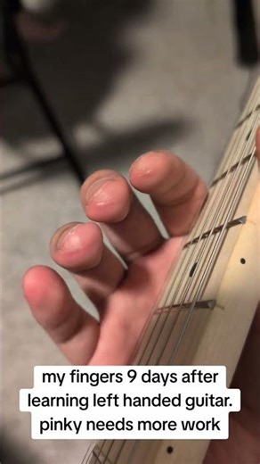 Day 9 of learning left handed guitar #musicalinstrument #guitar