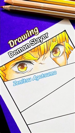 Drawing Zenitsu Agatsuma / Demon Slayer #anime #trending #shorts #animeart
