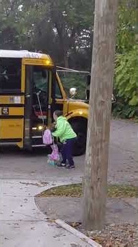 Elizabeth Getting On The School Bus To Go To Her 1st Day Of Preschool 10-12-2026