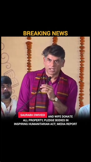 Saurabh Dwivedi Donates Property! #saurabhdwivedi #trending #news