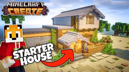 [熟肉]第一集：我在这个新的Minecraft Create Mod世界里有了一个史诗般的开始！FoxyNoTail-FXNT-Create-2