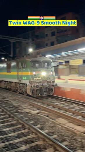 👉 Twin WAG-9 Smooth Night Acceleration 🌙🔥 Indian Railways