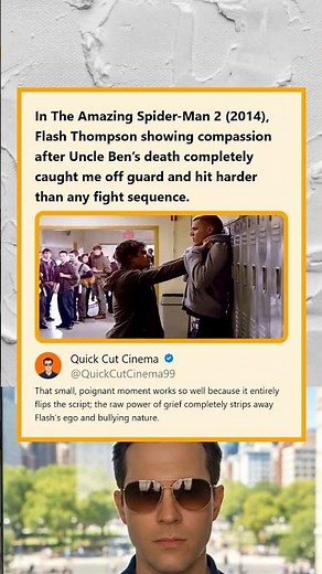 The Amazing Spider-Man 2 2014 Flash Thompson Shows Unexpected Compassion After Uncle Bens Death