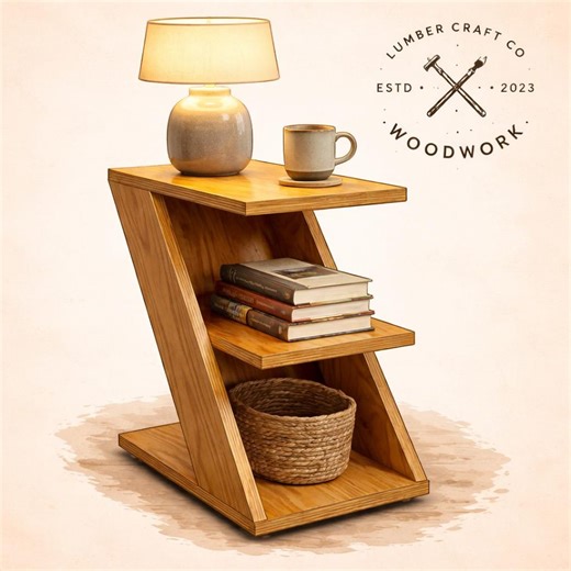 Z-shaped Side Table Blueprint – DIY Plan – Printable PDF for Workshop & Garage Projects - Etsy