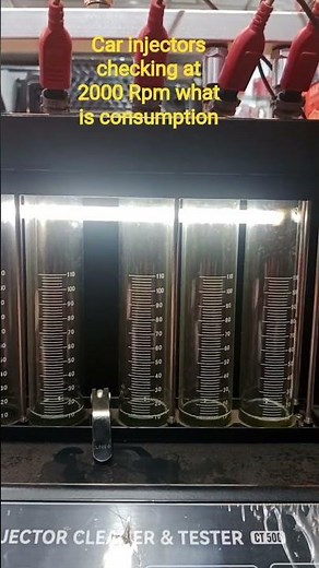 injectors fuel consumption test at 2000 RPM | live diagnostic machine reading