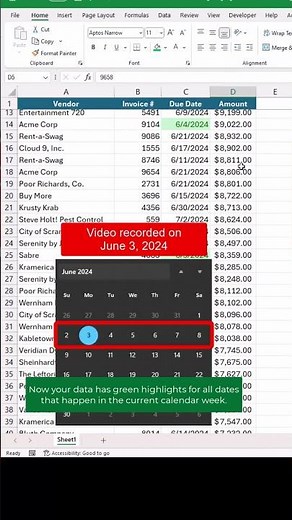 Highlight Cells within Date Range