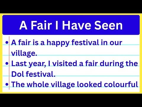10 Lines on A Fair I Have Seen | Essay on Fair in English | Village Fair English Paragraph