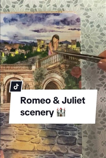 Romeo & Juliet scenery 🏰 collab with the lovely @Meikita's journal 🧚 make sure to check out her video too! #romeoandjuliet #scenery #love #asmr #scrapbooking