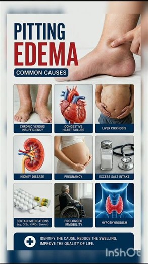 causes of pitting pressure edema (leg swelling)👩‍⚕️👈