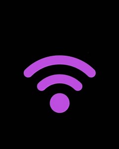 A modern WiFi symbol in a clean, minimal style featuring three dynamic colors that shift over time. Ideal for tech themes, internet service promotions, and digital illustrations.