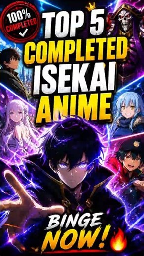 Top 5 COMPLETED Isekai Anime Where the Weakest MC Becomes Overpowered 🔥 #anime #isekai #shorts