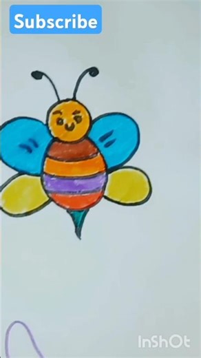 Easy honeybee drawing techniques, shorts #drawing #easydrawing #howtodraw