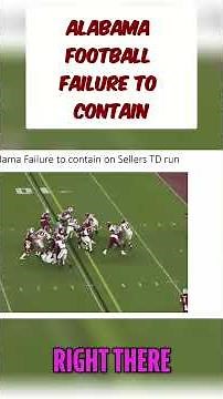 Bama v South Carolina - Bad D | Failure to Contain & to set edge. Sellers scores as result