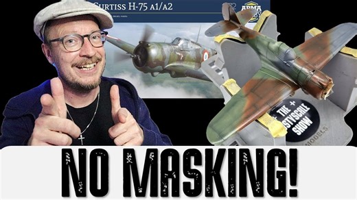 二战三色迷彩喷涂-Arma Hobby 1/72 寇蒂斯霍克 H75 战斗机模型制作