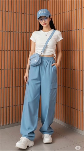 💙Cargo Look🔥Casual Outfit Ideas for Girls 2026 | #OOTD#fyp #foryou #viral #trending #fashion #shorts