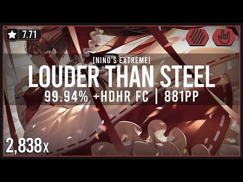 osu! | Louder than steel +HDHR 99.94% FC | NEW TOP PLAY | 881pp | Umbre