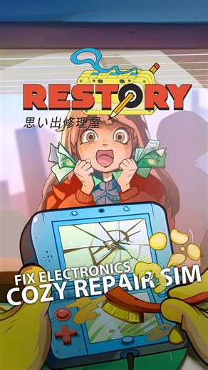 Enjoy the 2000s nostalgia in this Cozy Repair Shop SIM🛠️ ReStory: Chill Electronics Repairs✨