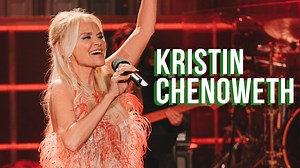 Late Late Show guest Kristin Chenoweth performs the classic "(Everybody's Waiting For) The Man with The Bag" from her album "Happiness is...Christmas!" to warm up Stage 56 for the holidays. | The Late Late Show with James Corden