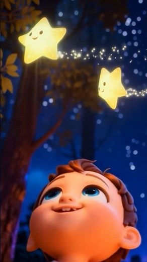 Twinkle Twinkle Dreamy Night 🌙 Calming Lullaby #sleeptime #kidssongs #shorts
