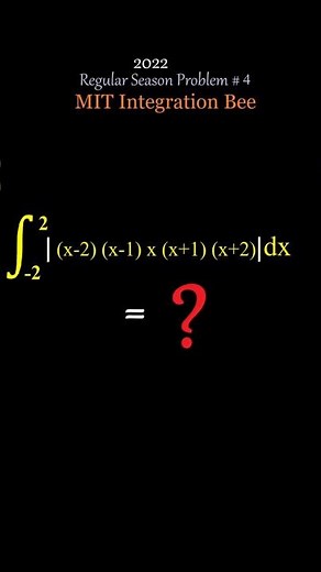 How to solve the integral of an absolute value function (2022 MIT Integration Bee)