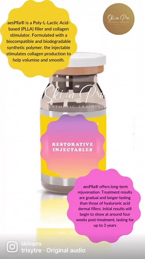 aesPlla® is a filler and collagen stimulator made of Poly-L-Lactic Acid (PLLA). Its biocompatible and biodegradable synthetic polymer formula stimulates collagen production for volumizing and smoothing, providing long-term rejuvenation. The treatment results are gradual and longer-lasting than those of hyaluronic acid dermal fillers, with initial results appearing around four weeks post-treatment and lasting up to three years. Fox Approved Trainers 🎓 Join our #aestheticsarmy Aesthetic Training 