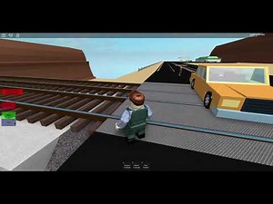 Train Crashes into car and truck! (Roblox)