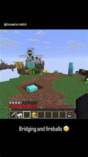 Always look before you bridge. Bridging and fireballs💔 #minecraft #foryou #hypixel #bedwars