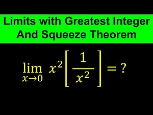 Limit involving Greatest Integer and Using Squeeze Theorem | A Tricky Limit Question | Calculus