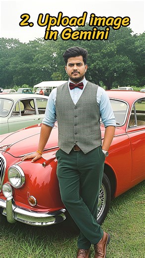 🔥 Gemini AI created Vintage Jaguar car Edit #shorts