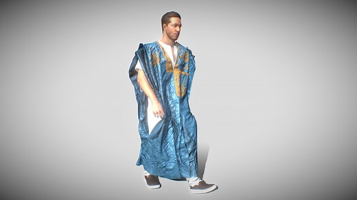 Moroccan Desert Outfit-MALE - 3D model by HichamSvr
