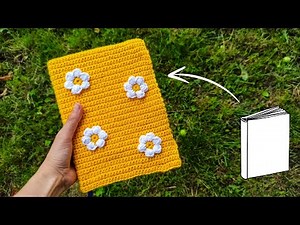 Crochet book cover tutorial for beginners 🌼