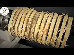 Woodturning : Exciting work with wooden slices 👍