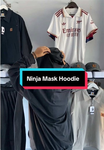 Ninja Mask Hoodie 🥷 Airlayer အပါးသား လက်မြန်မှရနော်ဗျ🖤 #ninja #hoodie #ppafashionshop #trend #clothing