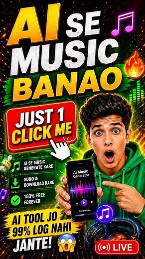Best AI Song Generator FREE 😱🎵 | 1 Click Mein Song Ready 🔥 #shorts #aisong #aimusic