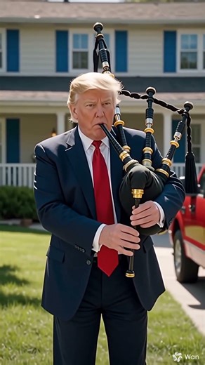 Donald Trump playing bagpipes#meme #donaldtrump #bagpipes #aivideo