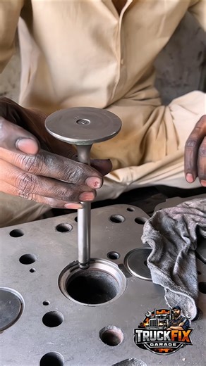 Old School Valve Lapping #truck #engine #mechanic #skills #valve #lapping #trending #viral #tools