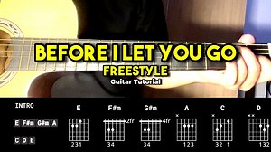 Before I Let You Go - Freestyle | Guitar Chords Tutorial For Beginners #chords #guitartutorial | dernalvamusic