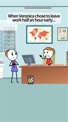 Veronica's Early Departure from Work